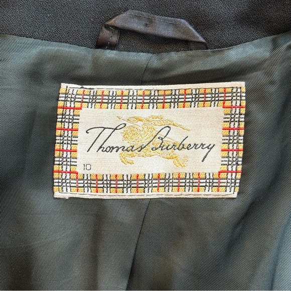 Vintage Thomas Burberry Single Breasted Wool Viscose Blend Women's Blazer Sz 10 - Picture 5 of 10